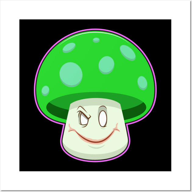 Clown Prince Mushroom Wall Art by CoySoup